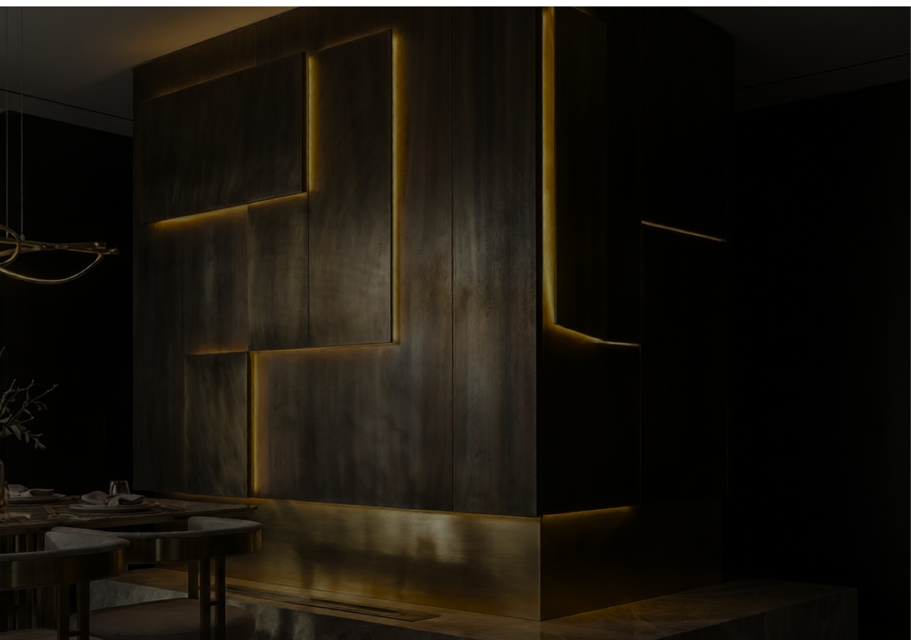 Premium interior detail with warm lighting